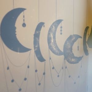 Crystal crescent moon resin suncatchers